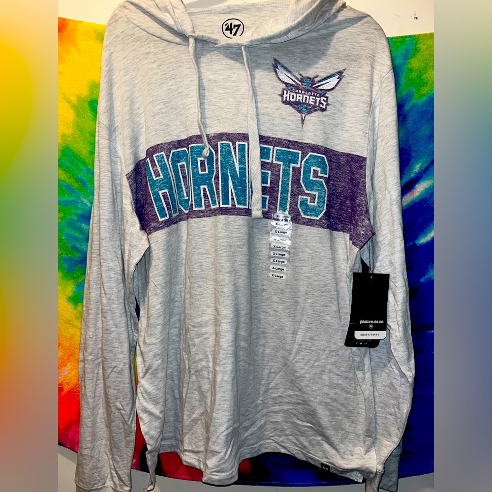 NWT HORNETS long sleeve hoodie